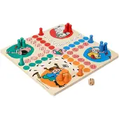 Peppi Pitkätossu Spel blauw / groen / oranje / bloedrood