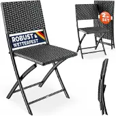 Casaria Klapstoel Rome 2 stuks Antraciet Kunststof