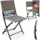 Casaria Klapstoel Rome 2 stuks Crème Kunststof