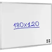 Viking Superior Whiteboard Wandmontage Magnetisch Email Eenzijdig 180 (B) x 120 (H) cm