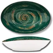 Wilmax schaal ovaal 25x16,5 cm Groen Porselein WL-669540/A