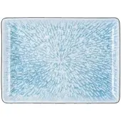 Wilmax Porseleinen Opscheplepel Blauw Wit 23,5 x 17 cm