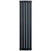 Blumfeldt Heizkörper Middenaansluiting - 620 W Wandverwarming, Staal Poedergecoat, Dubbelwandig, Energiebesparende Warmwaterwerking, Designverwarming Voor Bad & Woonruimtes, 120x30 cm, Antraciet