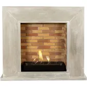 Xaralyn Bio-ethanol haard - Nero BST-SWP - wit gepolijst natuursteen - 3 KW verwarming - haardombouw inclusief inbouwhaard - schouw