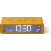 Lexon Flip Classic ON OFF omkeerbare oplaadbare Wekker - Trendy Yellow