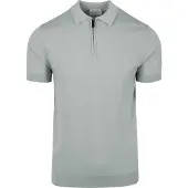 Suitable Knitted Half Zip Polo Dusty Grey | Grijs | Maat XXL