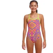 Funkita Single Strap Swimsuit Roze 8 Years Meisje