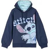 Disney Trui 'Stitch Hoodie Boys – Blue – Long Sleeve – Sweatshirt' blauw