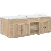 vidaXL Loft Bed Frame met Kast 3 st Sonoma Eiken Bewerkt hout
