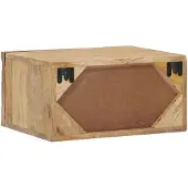 vidaXL Handgemaakt nachtkastje Teakbruin 40 x 30 x 20 cm
