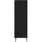 vidaXL Kledingkast MOLDE Zwart 90 x 55 x 175 cm Massief grenenhout