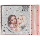 - Beauty Notebook with Ballpoint Pen - Silver