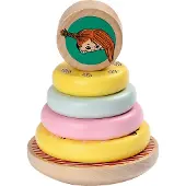 Peppi Pitkätossu Kinderboeken Langkous houten stapeltoren speelgoed klassieker.