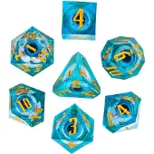 HOT Games Dobbelset Oog Liquid - 7 stuks - Blauw (set van 7)