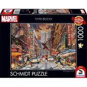 Schmidt - Legpuzzel - Marvel - Deadpool, Snow Day - Thomas Kinkade Studios - 1000 stukjes - Volwassenen - vanaf 12 jaar