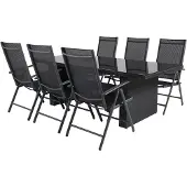 Ebuy24 Punsch eetkamerstoel velours zwart.
