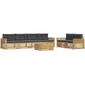 Syfax Buiten bankenset 7 pcs Wit en antracietkleurig