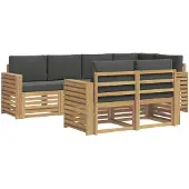 Syfax Buiten bankenset 7 pcs Wit en antracietkleurig