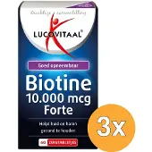 Lucovitaal 3x Biotine 10.000mcg Forte (60 zuigtabletten)