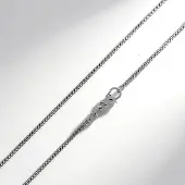 Cavill - 925 Sterling Zilveren Panzerketting - 60 cm - Gerhodineerd - Elegante Zilveren Ketting voor Dames en Heren - Lichtgewicht 2,4g