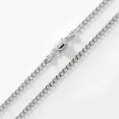 Cavill - Zilveren ketting 925 Sterling zilver gerhodineerd - Classic curb chain - Stevig elegant sieraad - 45 cm - Karabijnsluiting - 4,03 g