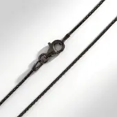 Cavill - 925 Sterling Zilveren Vlechtketting - 70 cm - Matte Ruthenium Plating - Stoer en Elegant - Unisex Halsketting - Karabijnsluiting