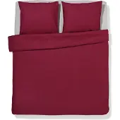 HEMA Dekbedovertrek 200x200/220cm zacht katoen rood (rood)