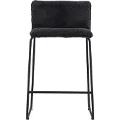Ebuy24 Bisbee barstoel bouclé zwart.