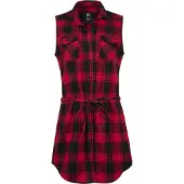 Brandit Top - Gracey Sleeveless Longshirt - XS tot 5XL - voor Vrouwen - rood-zwart | Maat 4XL