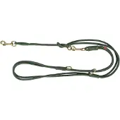 Trixie - Hondenriem Pure - Verstelbaar - Rond Gestikt - Leer - Saliegroen - 200X1 cm
