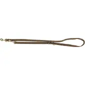 Trixie hondenriem pure verstelbaar leer bruin S-m 200x1,5 cm