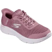 SKECHERS GO WALK Flex Grand Entry Textiel Dames Roze Textiel/Trim Sneakers