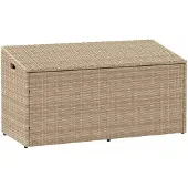 vidaXL Tuinbox beige 110x50x58 cm poly rattan