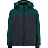 CMP - Boy's Jacket Snaps Hood Twill - Ski-jas 98, blauw