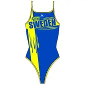 Turbo Sweden Swimsuit Geel,Blauw L Vrouw