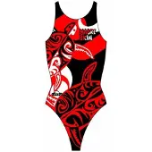Turbo Maori Skin Tattoo Swimsuit Rood 2XL Vrouw