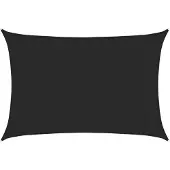 vidaXL Zonnezeil 160 g/m² 3x5 m HDPE zwart