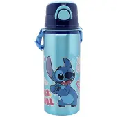 Stor Stitch Aluminium Fles Met Trekkoord 730ml Blauw Kinderen