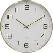 Karlsson KA5973WH, Wandklok, Digitale klok, Rond, Wit, Aluminium, Werkt op batterijen
