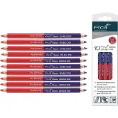 PICA 559/10 - Dubbel potlood - Scherpe punten - Rood & Blauw (10 potloden)