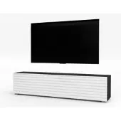 AX Living Zivolli TV-meubel, 160 cm, zwart en wit, met lamellenfront