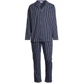 Seidensticker Pyjama lang 'Classic Twill' donkerblauw