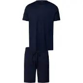 Hanro Pyjama kort 'Night & Day' donkerblauw