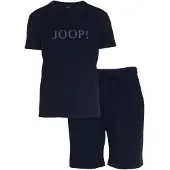 JOOP! Pyjama kort 'Comfort' donkerblauw