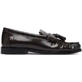 Tommy Hilfiger Mocassins 'TH Monogram Tassel' donkerbruin