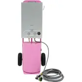 MonsterShop Draagbare paardendouche met Roze trolley, 18L tank, 10m slang.