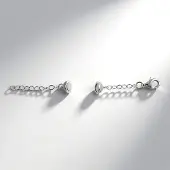 Cavill - Zilveren Ketting Magneetsluiting - 925 Sterling Zilver - Gerhodineerd - Veilige Sluiting 6 cm - Elegant & Duurzaam Accessoire