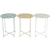 Kaemingk Indigo - Tuin Tafel - Metaal - Rond - 46 cm