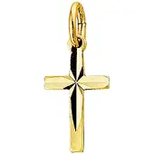 The Jewelry Collection hanger kruis mat gediamanteerd 14K geelgoud 4005451