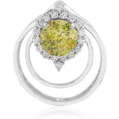 Cavill - Hanger 925 Sterling Zilver Gerhodineerd - 1,564 ct Sfalieriet & 0,337 ct Tanzania Zirkonen - Modern, Rond Facet